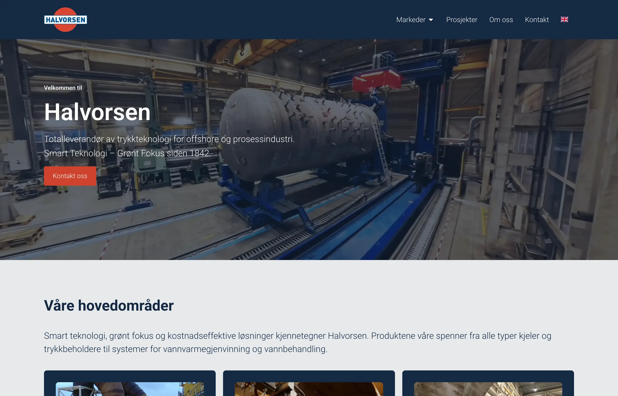 Forsiden på halvorsen.no