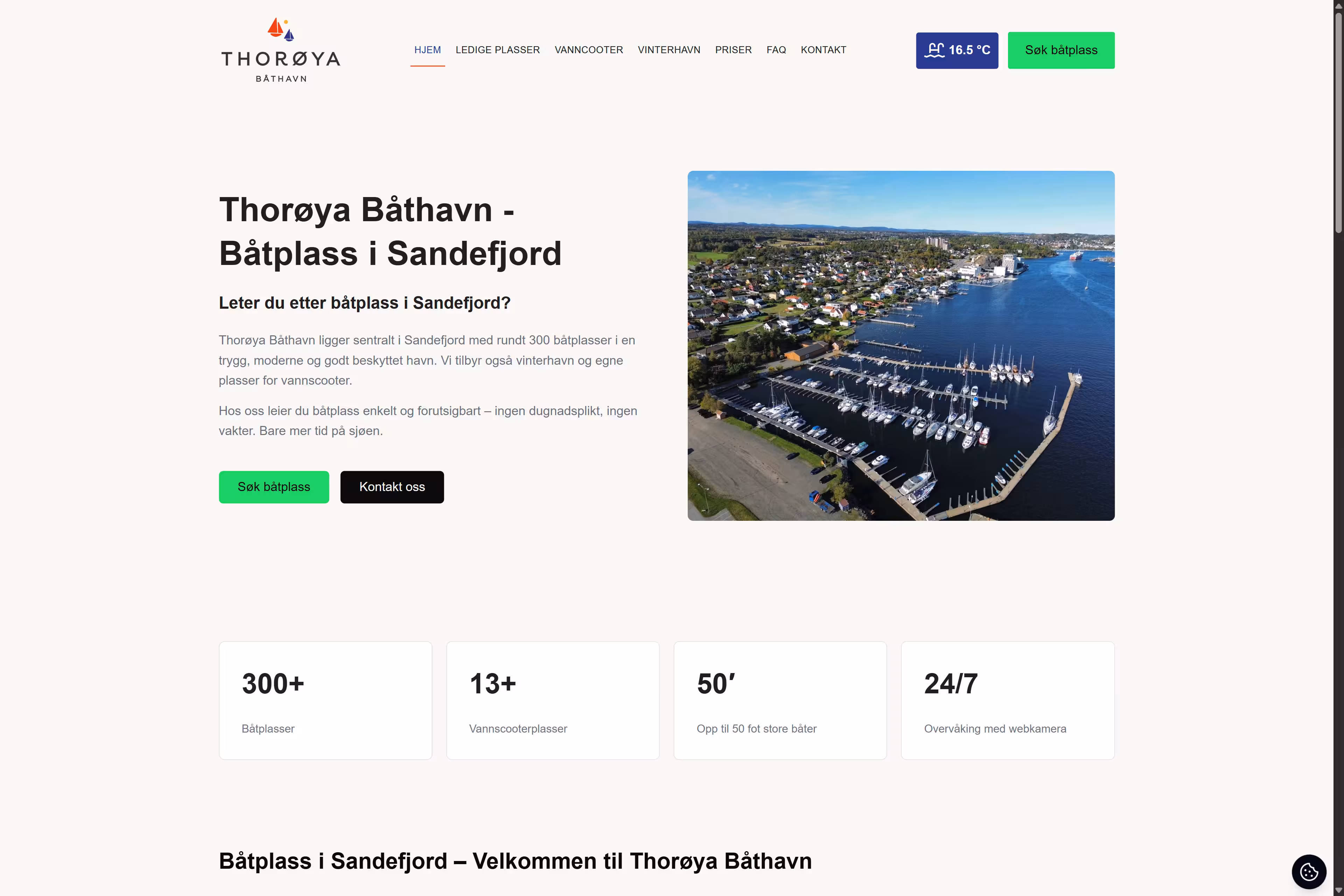 Forsiden på thoroya.no